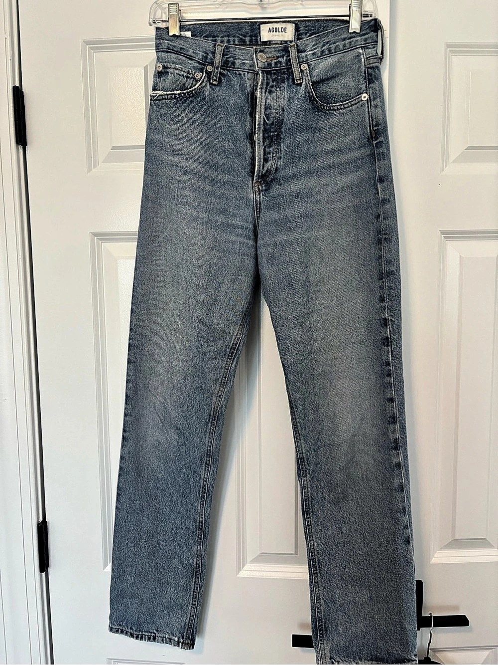 AGOLDE 90's Pinch Waist High Rise Straight Leg Jeans Blue Waist 24